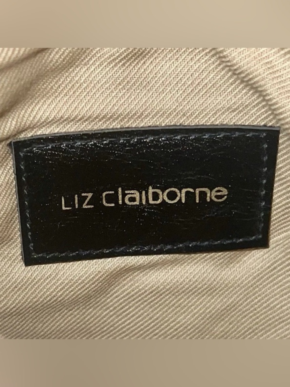 Vintage Small Liz Claiborne Beige Women’s Leather Tote Purse NWT - Picture 5 of 6